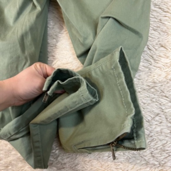 Rsq‎ Womens Miami Jeggings Green Pockets Ankle Zipper Flat Front Denim Juniors 7 - Picture 5 of 12